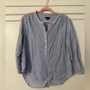 J.crew stripe crinkle pullover